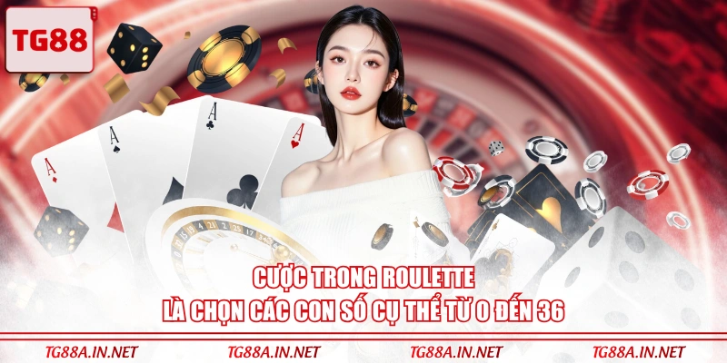 Cược trong Roulette là chọn các con số cụ thể từ 0 đến 36